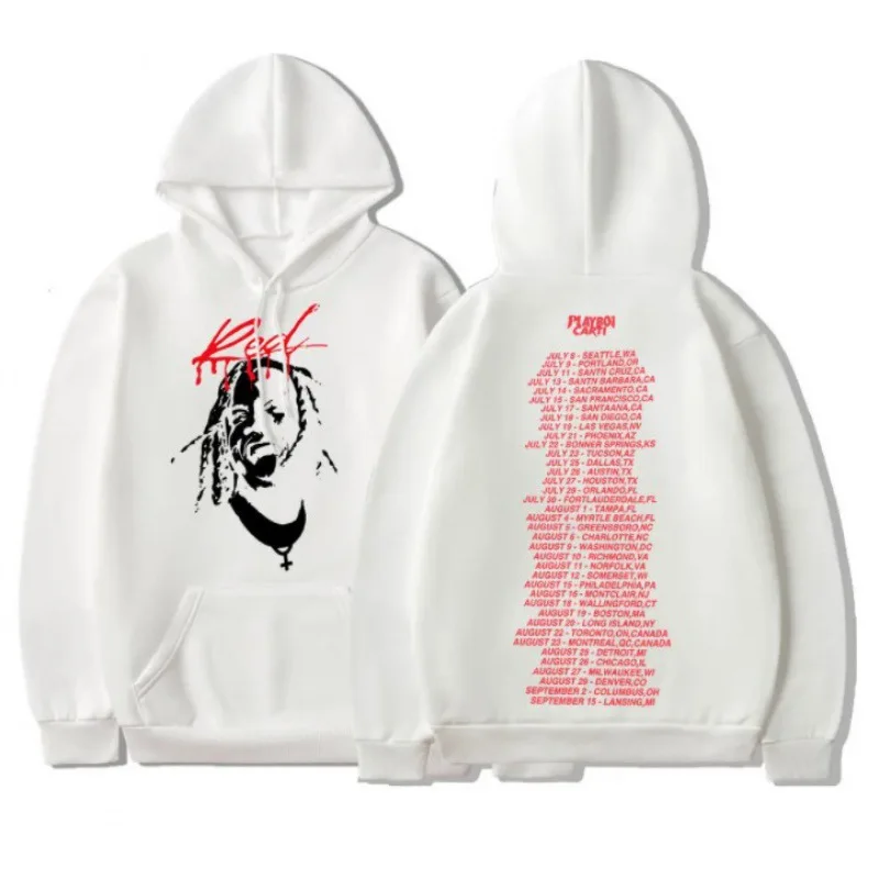 Rapper Playboi Carti Whole Lotta Red  WomenMen Hoodie Sweatshirt Music Album Die Lit Pullover Hooded Outerwear