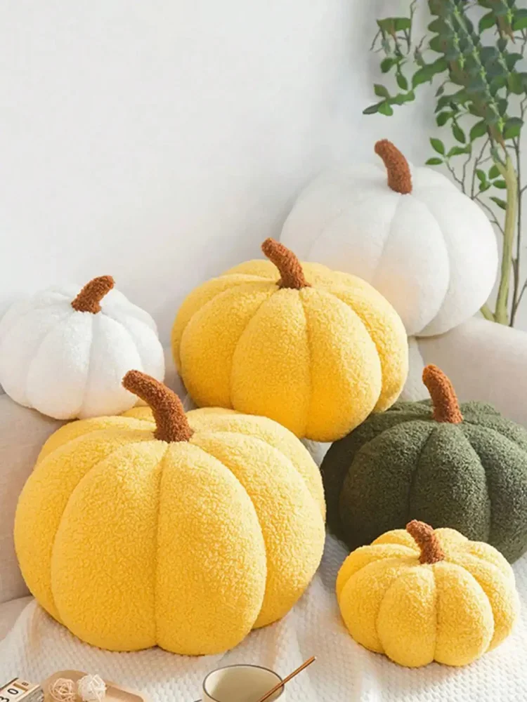 20/28/35cm Pumpkin Pillow Sofa Living Room Bedroom Pumpkin Cushion Indoor Plush Toy Hallowen Decorative Ornaments Holidays Props