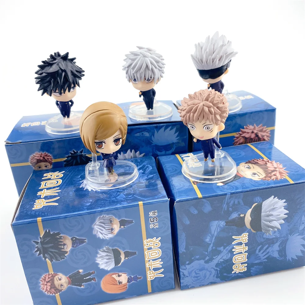 5 teile/satz anime jujutsu kaisen figuren q version gojo satoru itadori yuji kugisaki pvc action figur sammlung modell geschenke