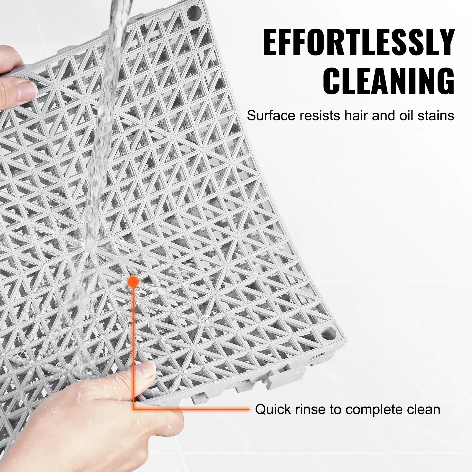 

Modular Interlocking Cushion, 12 Pack 12" x 12" Splicing Drainage Mats, Soft PVC Interlocking Drainage Floor Tiles, Non-Slip