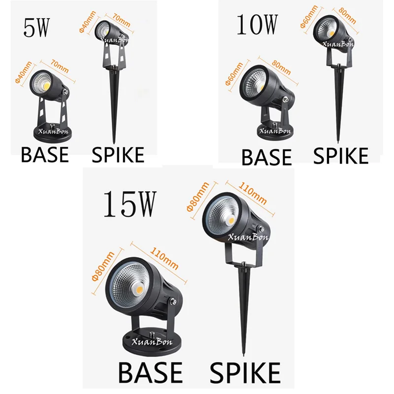 Dimmable Outdoor LED Waterprof Lawn Lamp Garden Lights Landscape Bulb 5W 10W 15W IP65 Led Light Garden Path Spotlights AC85-265V