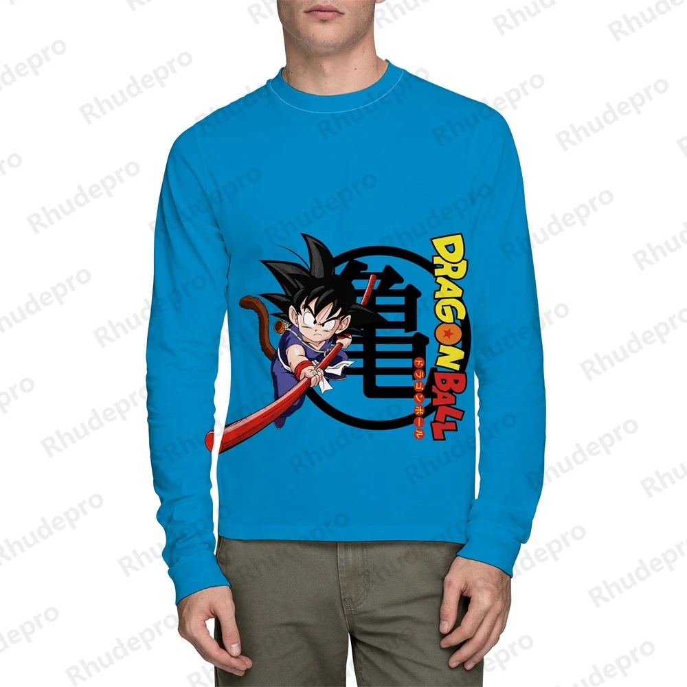 

Dragon Ball High Street Vegeta Funny Long Sleeve Goku Gym T-shirt Man Clothes Harajuku Style Anime Summer 3D Print Streetwear