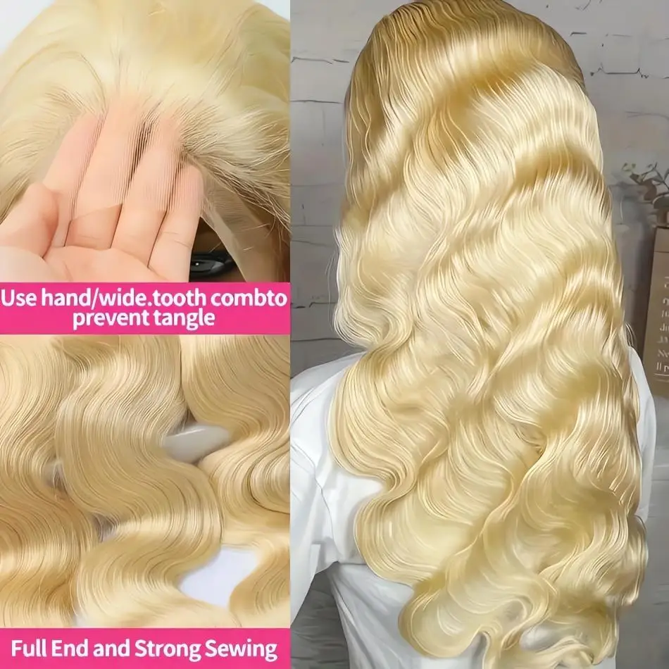 613 honey blond lace front wigs human hair 13x6 hd glueless wigs human hair body wave human hair wigs  wig for women