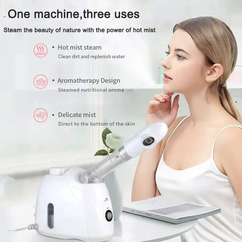 Vaporizador Facial para el hogar, Spa, cuidado de la piel, blanqueamiento, humidificador de niebla cálida para el rostro, pulverizador de limpieza profunda, dispositivo de belleza para el cuidado de la piel