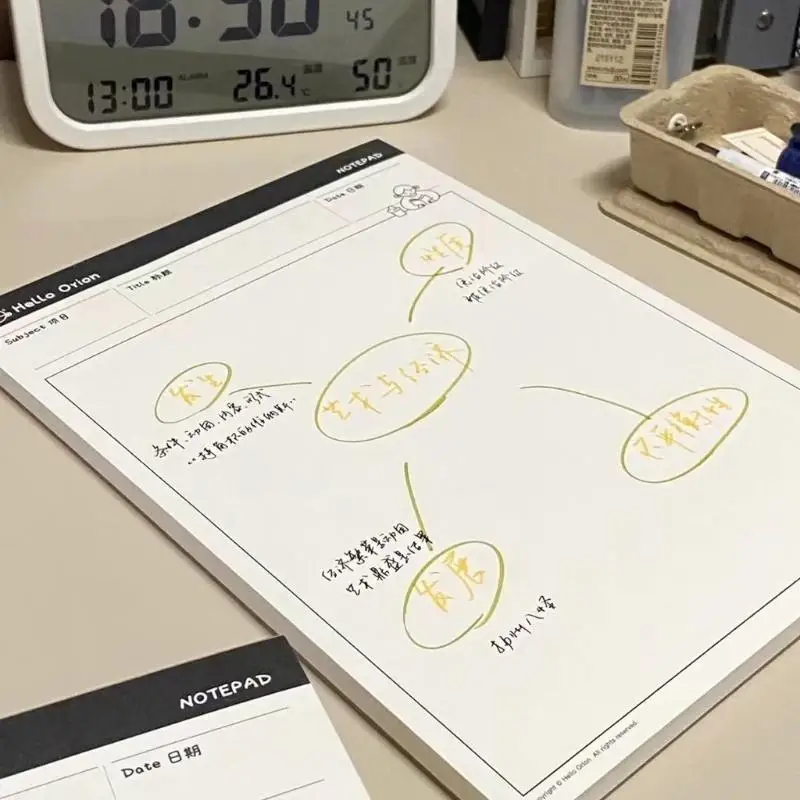 1 stücke Einfache Student B5 Notebook Große Kapazität Zerreißbar Zugluft Papier Klassenzimmer Notizen Rekord Buch kinder Tagebuch