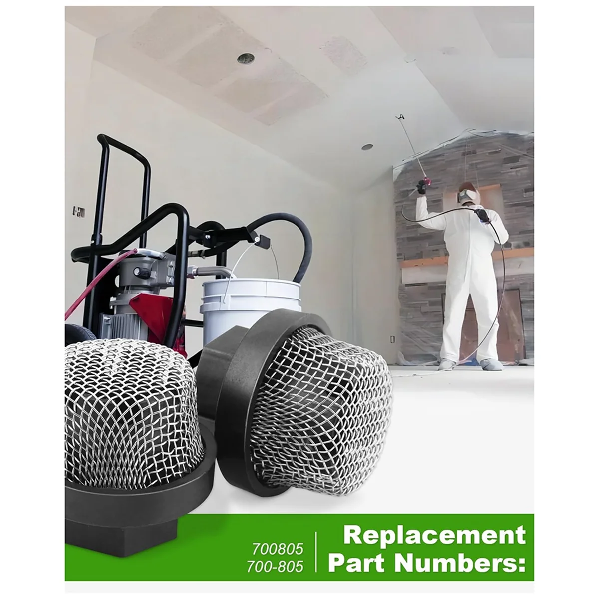 700805/700-805 Airless Paint Sprayer Air Inlet Filter Suitable for 3/4 Inch Threaded Inlet Filter Screen Suction Filter
