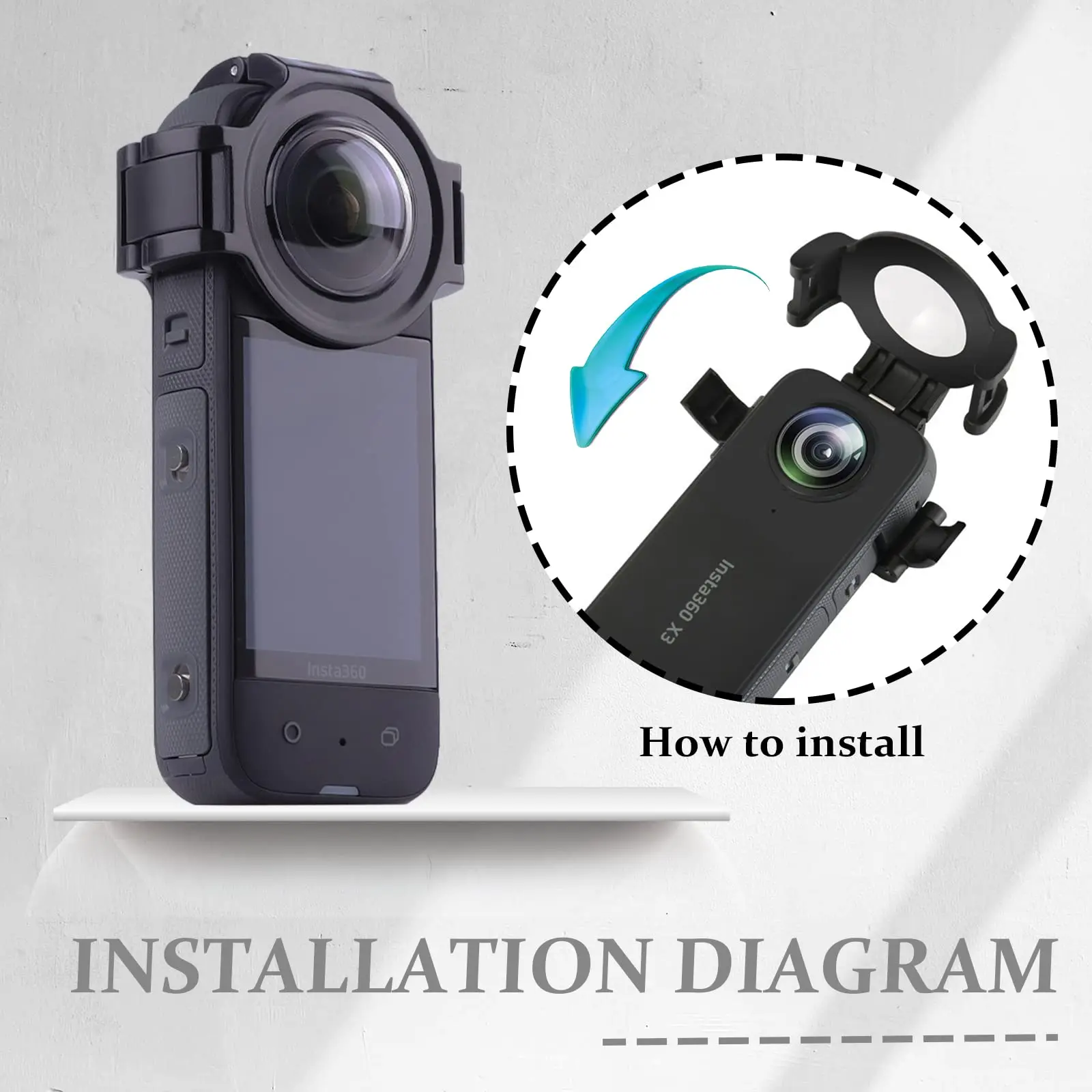 Protector de lente para Insta360 X3, cubierta protectora antiarañazos para lente Insta 360 X3, resistente al polvo, accesorio protector de vidrio