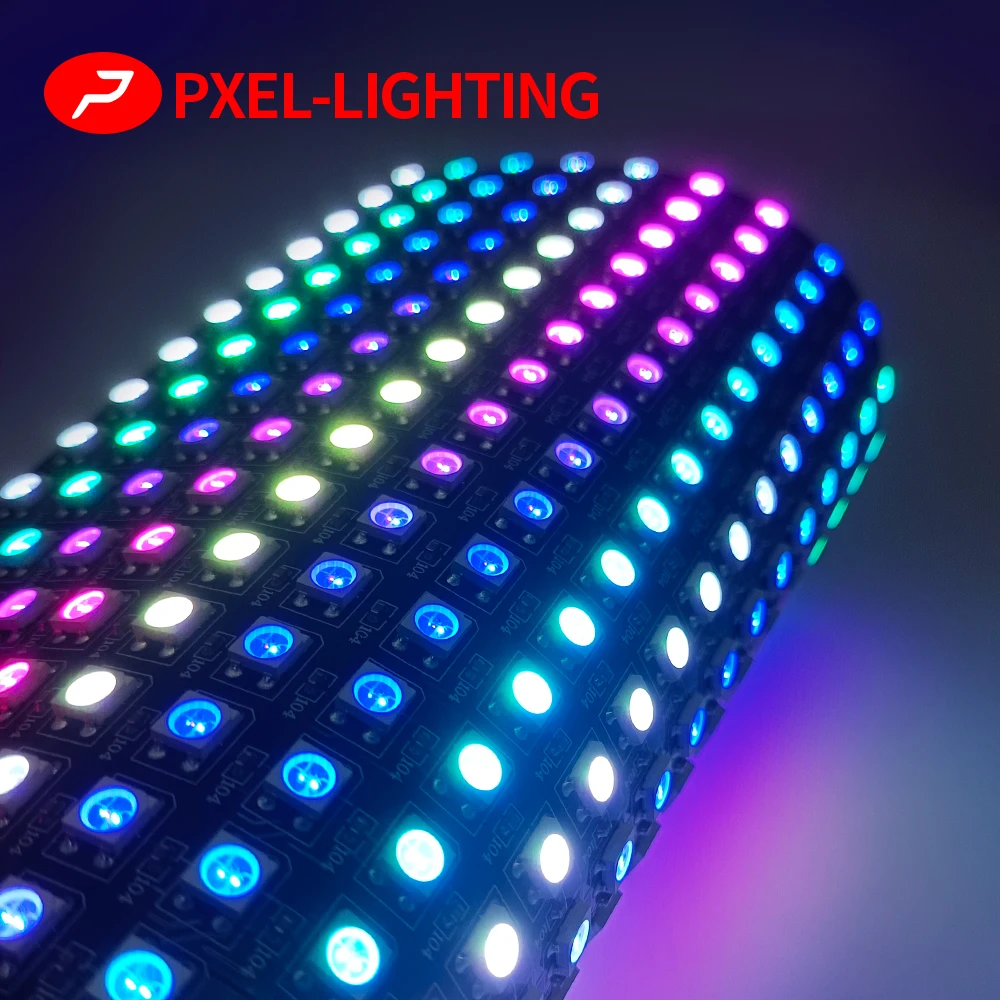 Ws2812b rgb flexibel 16x16 8x32 120leds Pixel Panel Matrix Bildschirm ws2812b Öko-LED-Modul ws2812 ic individuell adressierbar dc5v