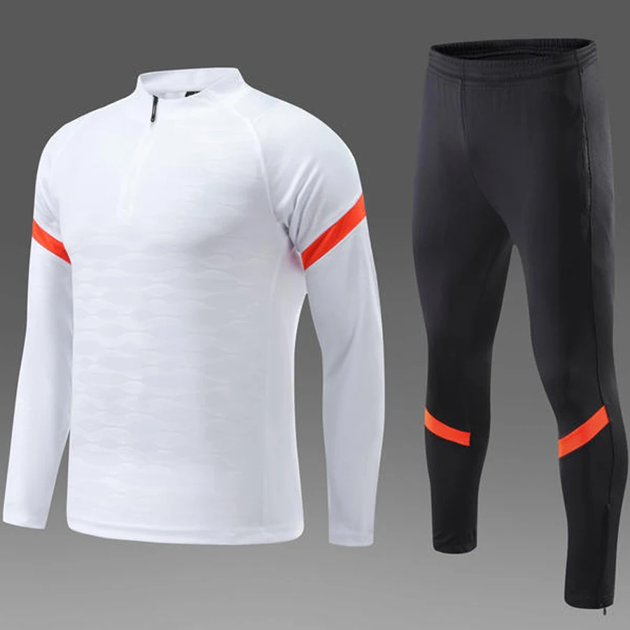 Chándales de fútbol de alta calidad, traje de entrenamiento de fútbol para adultos, chaqueta deportiva, pantalones, uniforme de fútbol al aire libre