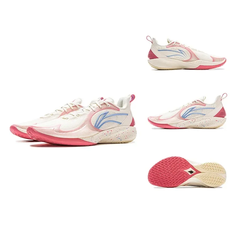 Li-Ning Uomo SHINING II On Court Scarpe da basket BOOM Cuscino Fodera leggera ad alto rimbalzo Scarpe da ginnastica resistenti all'usura ABPV003