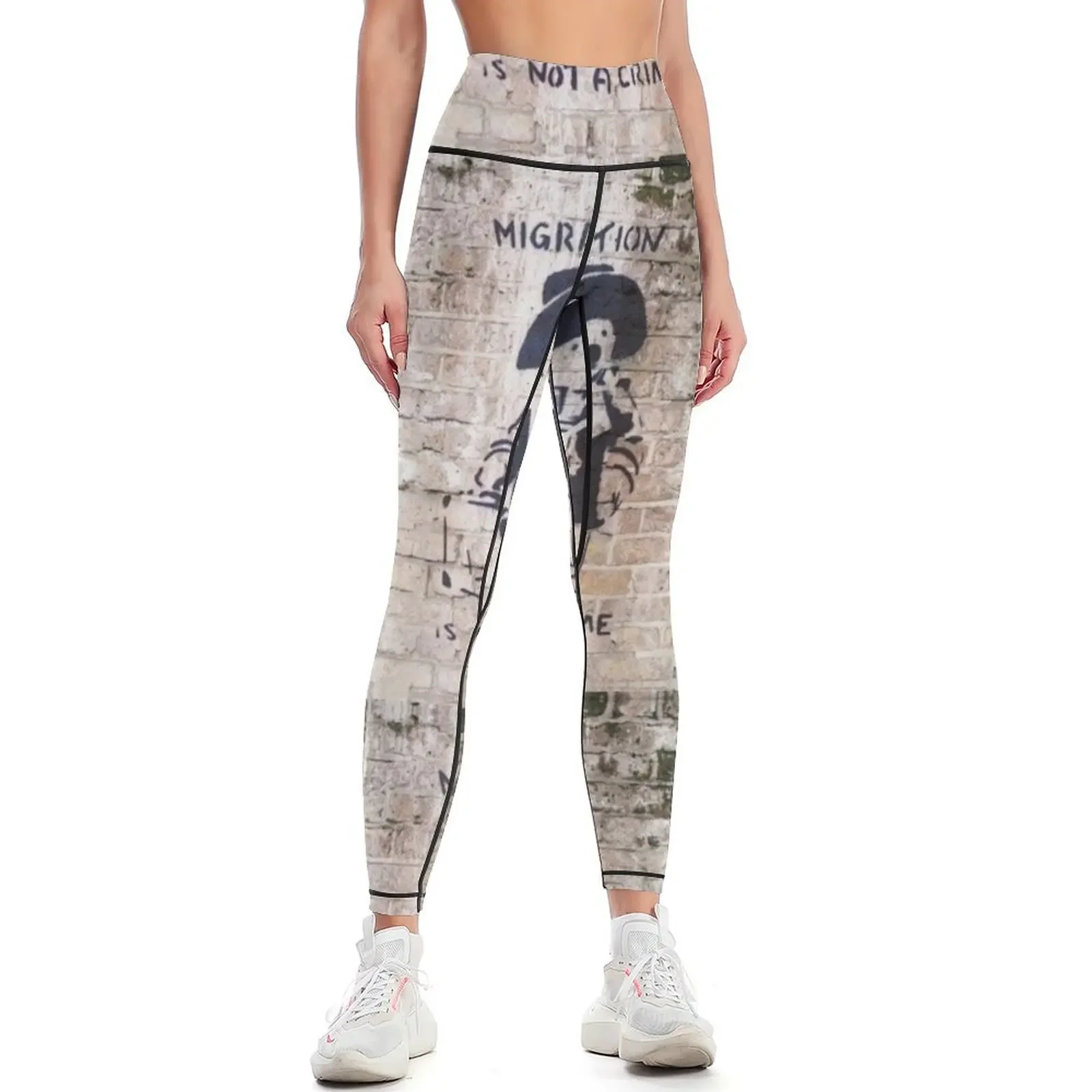

bansky art Leggings gym womans Sports pants woman sport pants for physical Womens Leggings