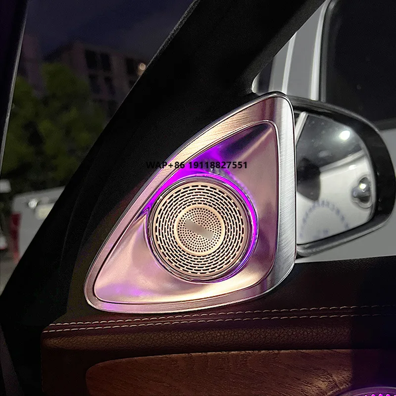 Compatible 4D Rotating Tweeter Speaker Ambient Light Retrofits for C-Class E-Class GLC-Class S-Class GLS-Class