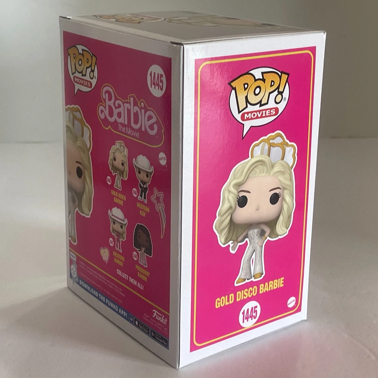 شخصيات ديسكو باربي الذهبية # 1445 Funko Pop Barbie 4.85 بوصة حقيقية جمع الشكل طبعة محدودة لعبة مجسمة هدية لمحبي