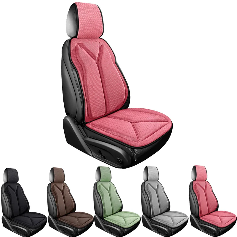 Funda de asiento de coche, almohadilla protectora de cojín de tela delantera/trasera, color negro/Rojo/Beige/gris/café/marrón para Citron C5