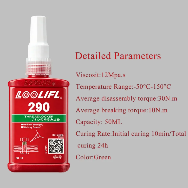50ml Schraubensicherungsmittel 222 242 243 262 263 271 272 277 290 Blau Mittlere Festigkeit, Rot Hochfeste Schraubenklebstoffe, Gewindedichtmittel, Anaerobes Klebstoff, Anti-Lockerungsmittel – Detail 9