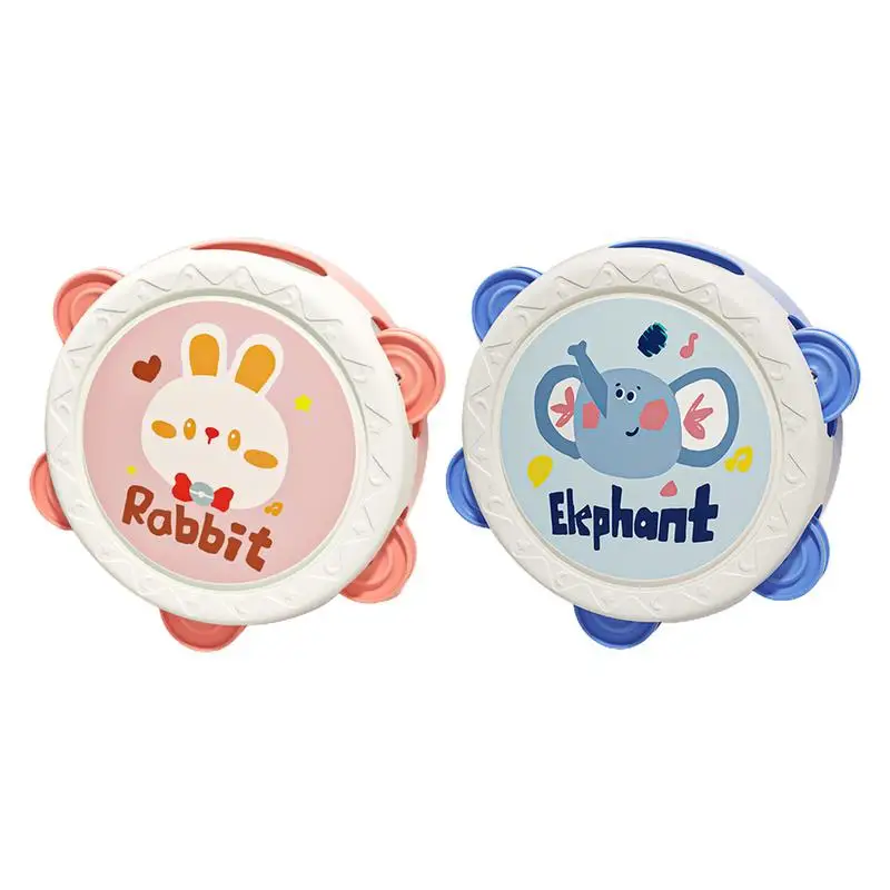 Tambourines Musical Instrument Adorable Animal Pattern Children Clapping Tambourine Musical Educational Instrument Toy For KTV