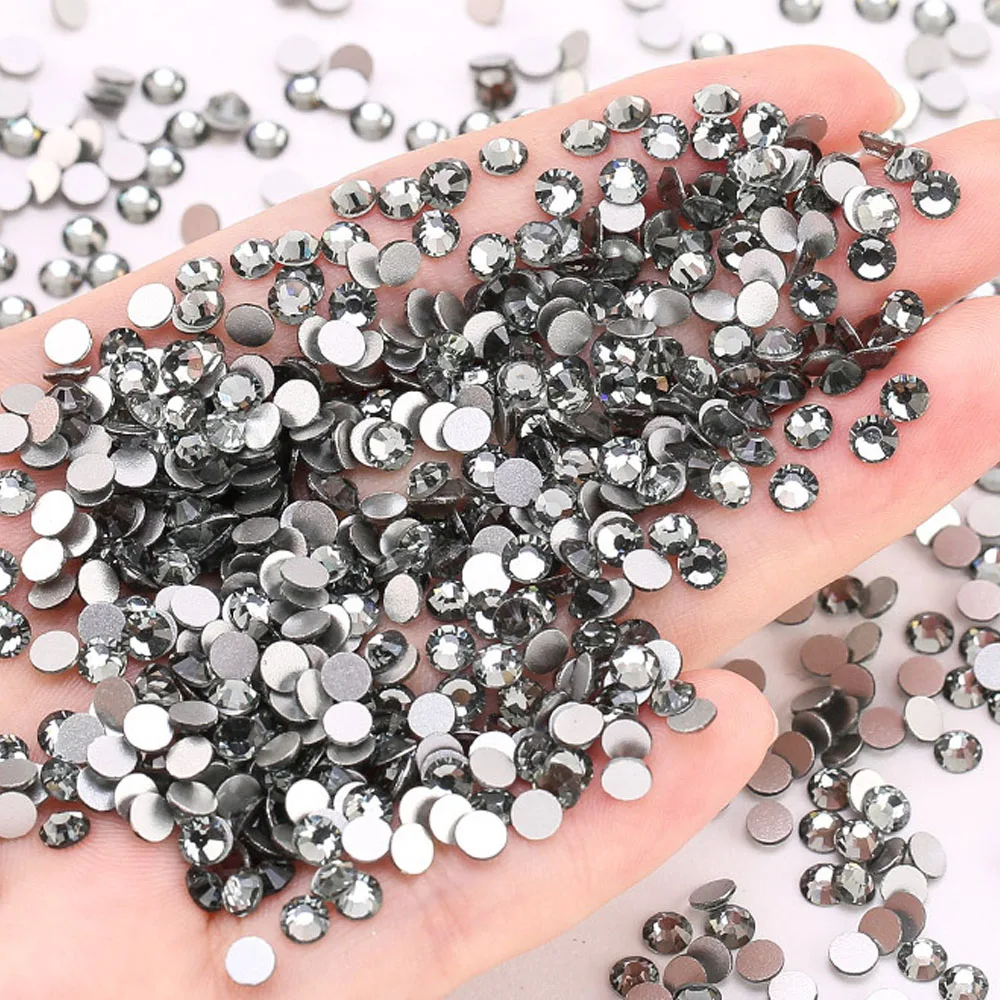 AAAAA Quality SS4-SS20 Crystal Rhinestones Flatback Non-Hotfix Glitter Stones for DIY Nail Art and Craft Decorations