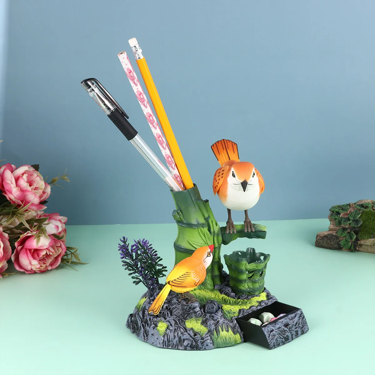 

1Pcs Simulation Voice Control Bird Electric Sounding Parrot Interactive Ornament Fun Educational Home Decoration Party Pranks