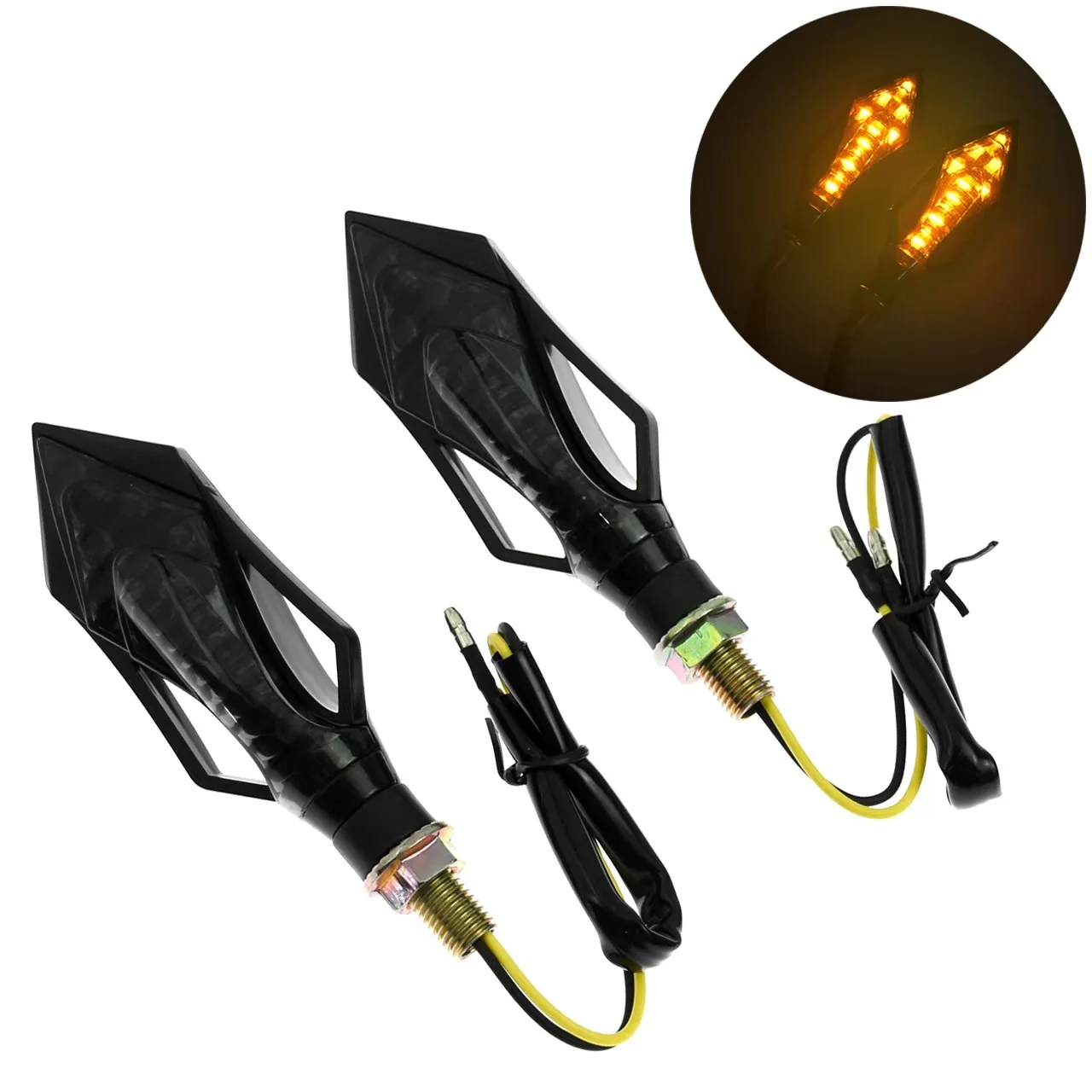 

2 шт. светодиодные указатели поворота для мотоцикла, мигающий индикатор для мотоцикла, мигалка, задние фонари, сигнальная лампа для honda hornet kawasaki kx