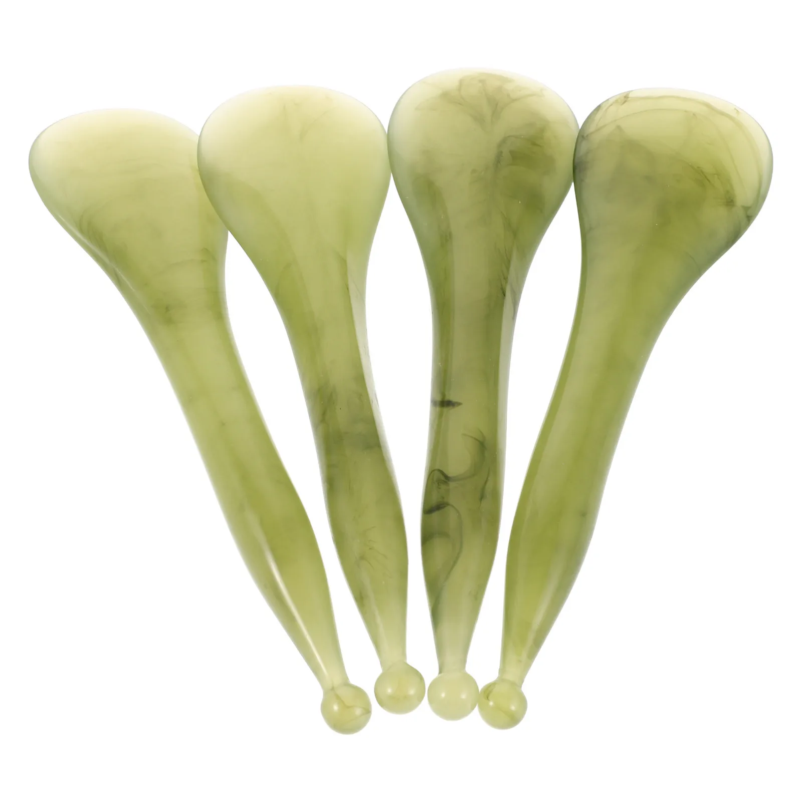 4pcs Facial Gua Sha Massage Tool Resin Face Sculpting Stick For Skin Care Neck Face Massager Acupressure Pen Manual Scraping