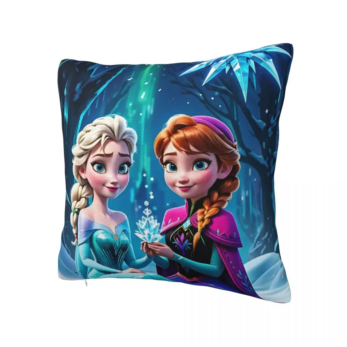 Frozen Princess Elsa Pillowcase Double-sided Printing Cushion Cover Decorative Snow Queen Throw Pillow Case Cover Home 45*45cm