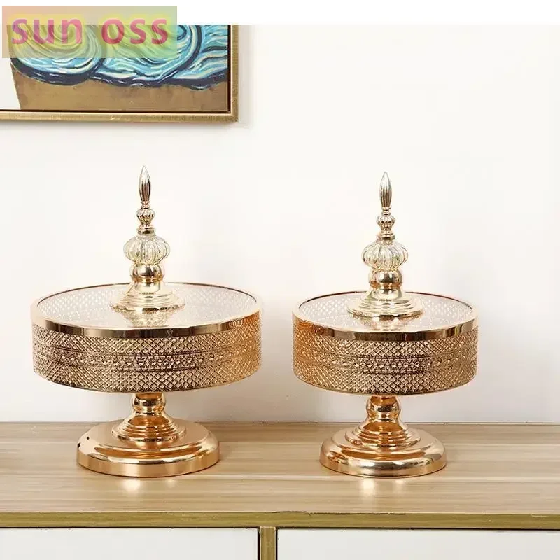 

Light Luxury Metal Glass Storage Jar Creative Candy Jar Snack Jar Jewelry Jars Home Decoration Crafts