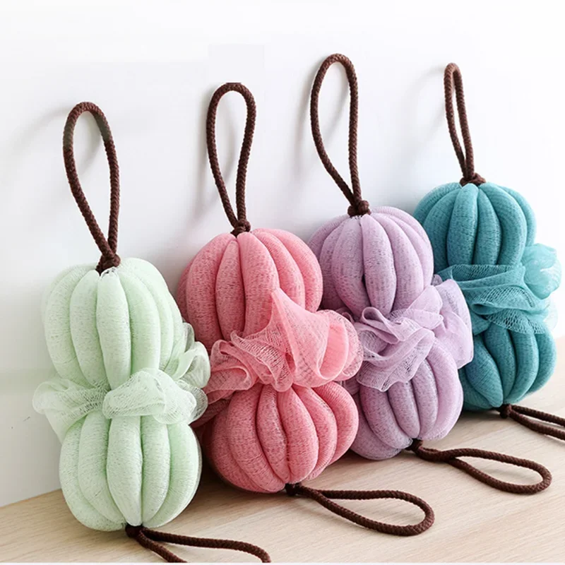 Body Scrub Mesh Strip Stretch Bathtub Exfoliating Bath Ball Sponge Bath Flower Belt Back Scrub Pull Towel Exfoliator