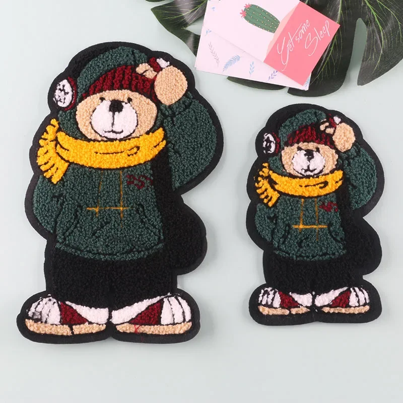 Fashion Heat Transfer Ironing Patch Embroidery Patches Woven Label Clothing Accessories Badge Patches for Jackets Little Bear