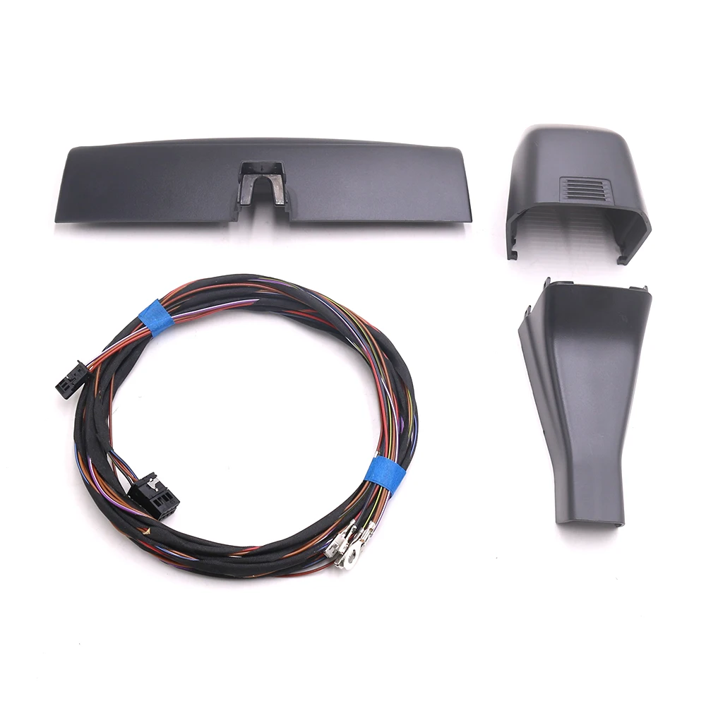 Anti-glare Dimming Rear View Mirror Cover & install Auto Headlight Sensor Rain Light Sensor Cable For VW Golf 7 Golf 7.5 GTI