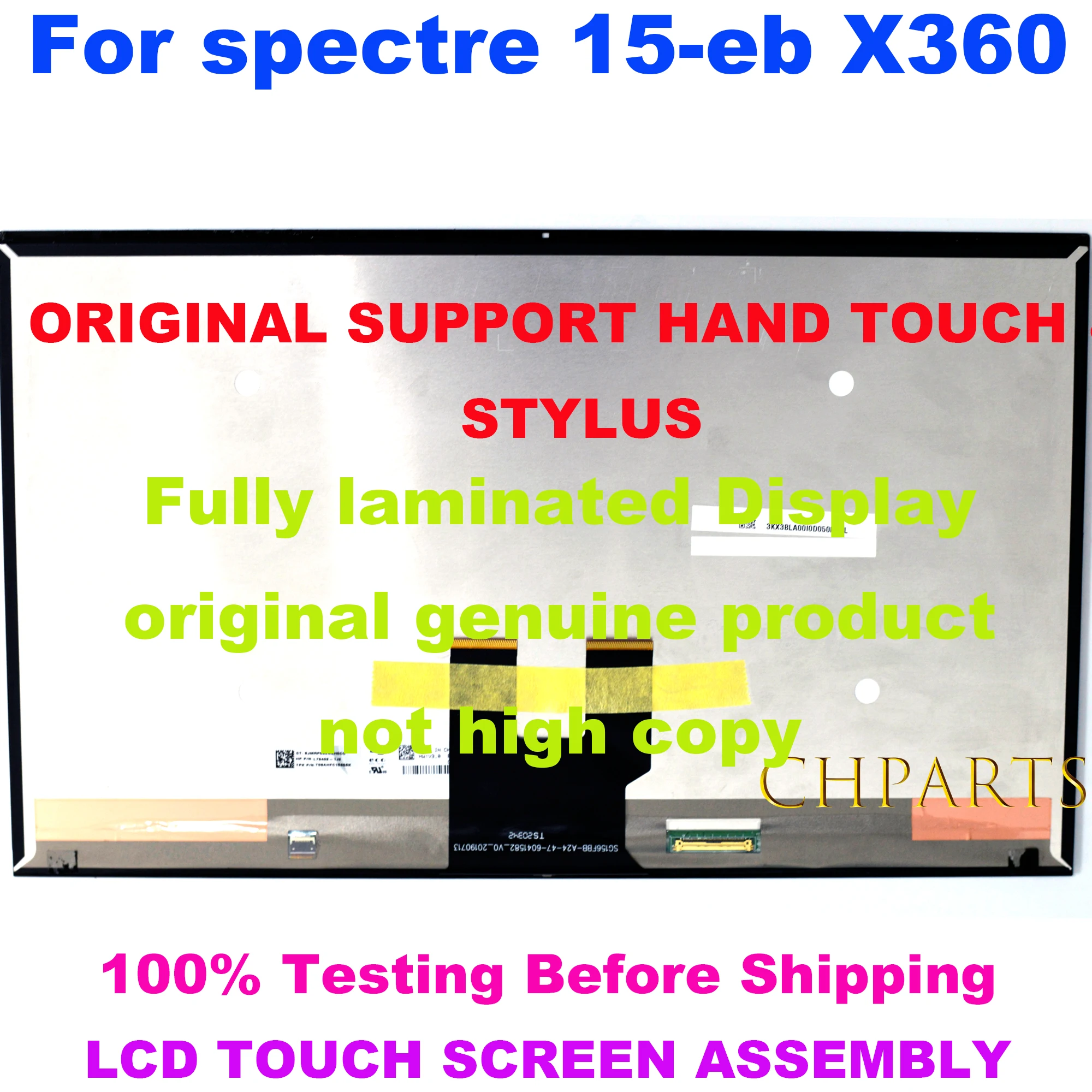 

15.6-Inches Screen For HP SPECTRE X360 15-EB 15T-EB100 L97635-001 L97639-001 Lcd Touch Screen Complete Full Assembly