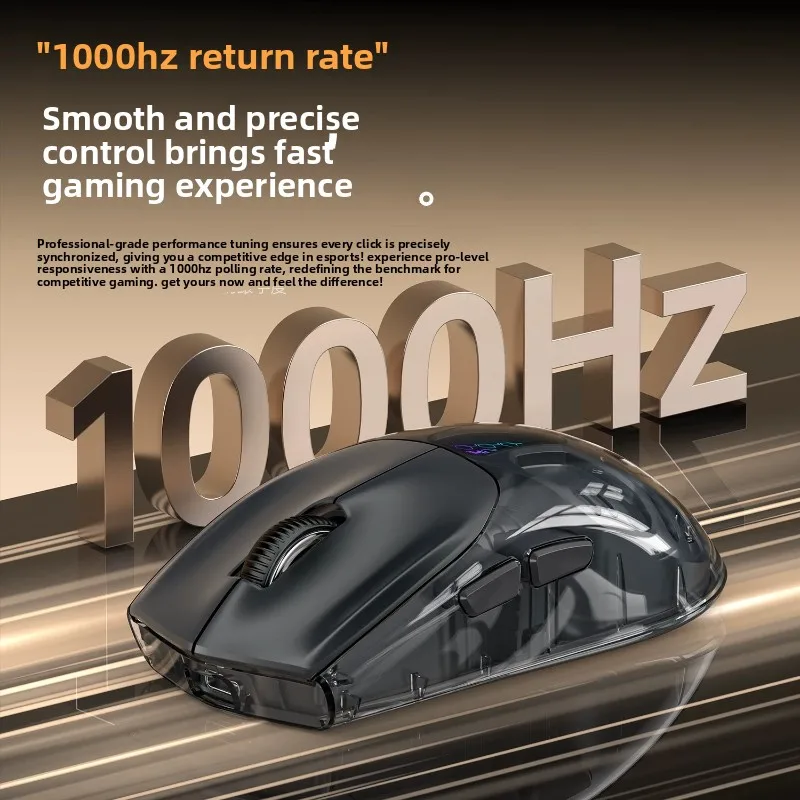FM500 Wireless Mouse Three-mode Bluetooth Mouse Long Battery Life Lightweight Ergonomics Office E-sports Gaming Mouse Gamer Gift