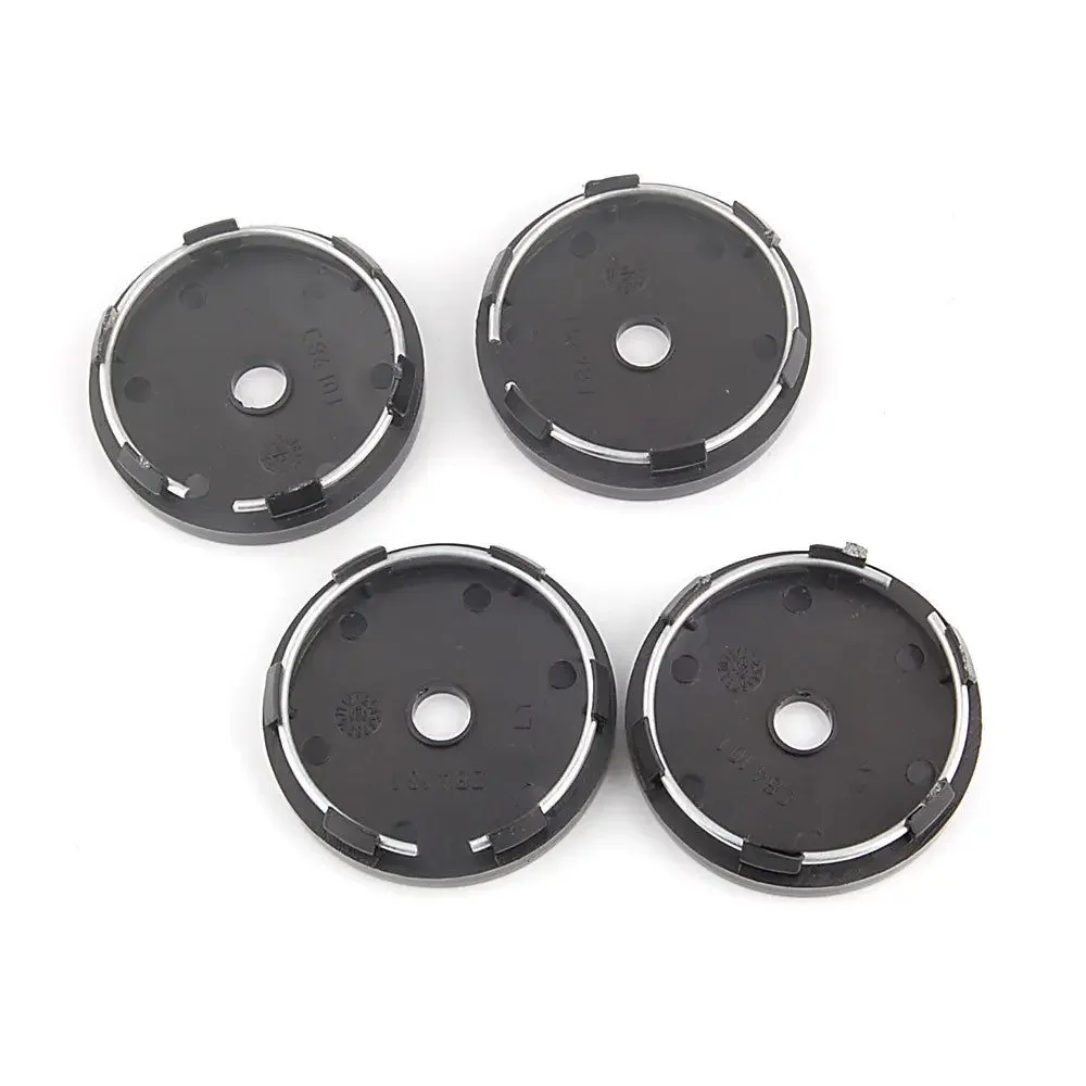 4 Pcs 60mm Universal Wheels Center Cap Hubcaps Car Rims Auto Styling Accessories SUV Car Wheel Center Cap Covers Black ABS