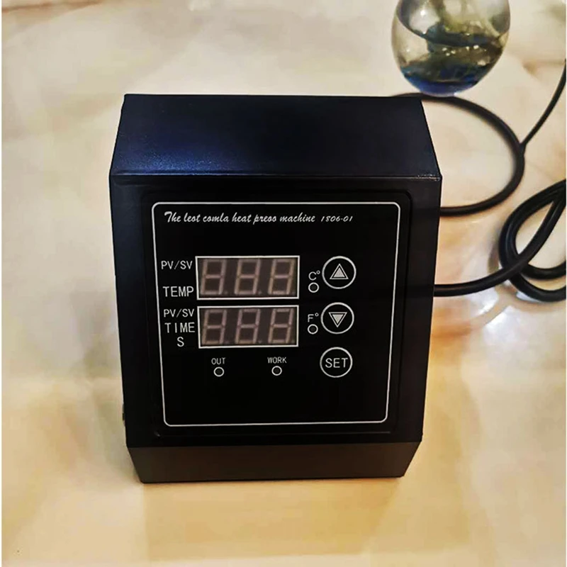 Controlador LED de caja Digital de un solo orificio para máquina de calor tipo K de 12X15 pulgadas, enchufe estadounidense