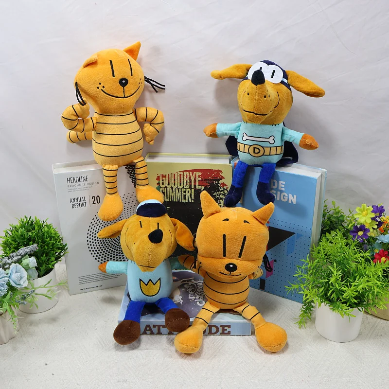 

25cm Cute Dog Man Plush Toys Dogman Soft Stuffed Doll Cartoon Petey Cat Puppy Blind Box Plushie Animals Figures Birthday Gifts