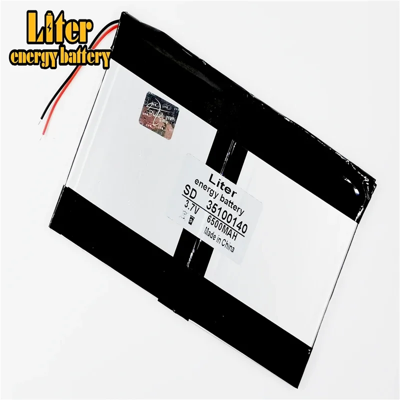 3.7V 6500MAH 35100140 (polymer lithium ion ) Li-ion  for tablet pc 9.7 inch 10.1  speaker