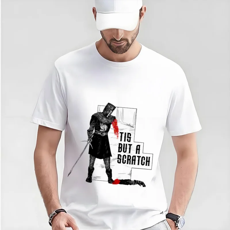 Tis But a Scratch The Holy Grail Monty python Funny Quote Gift t shirt 0616 The Black knight King Arthur Graphic clothes S-6XL