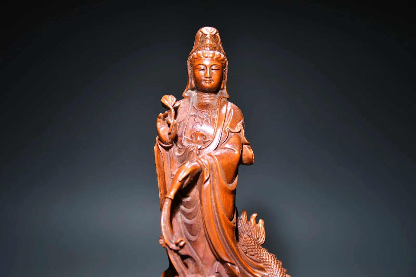 Collected Old Buddha Statue Boxwood Hand-carved Bodhisattva Buddhist Articles