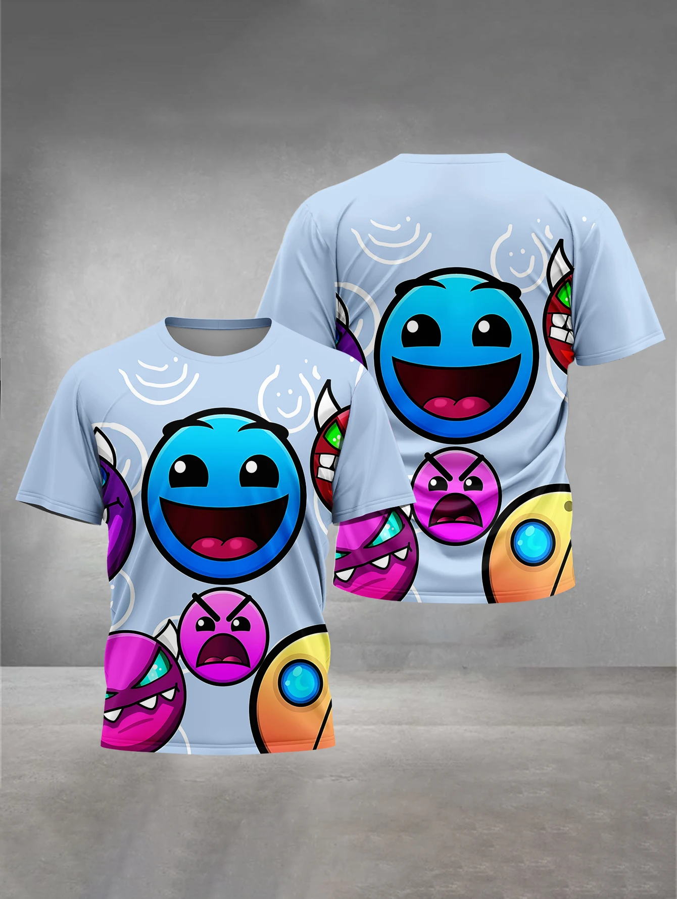 Game-Angry-Geometrys-Dash-3D Print Baby Clothing 5 to 14 Years Male Outdoor Clothes for Children Boy Girl Child T-Shirt Top