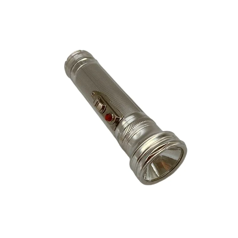 

Old-fashioned Traditional Flashlight Tin Yellow Light with Bulb Lighting Film Television Home Decoration