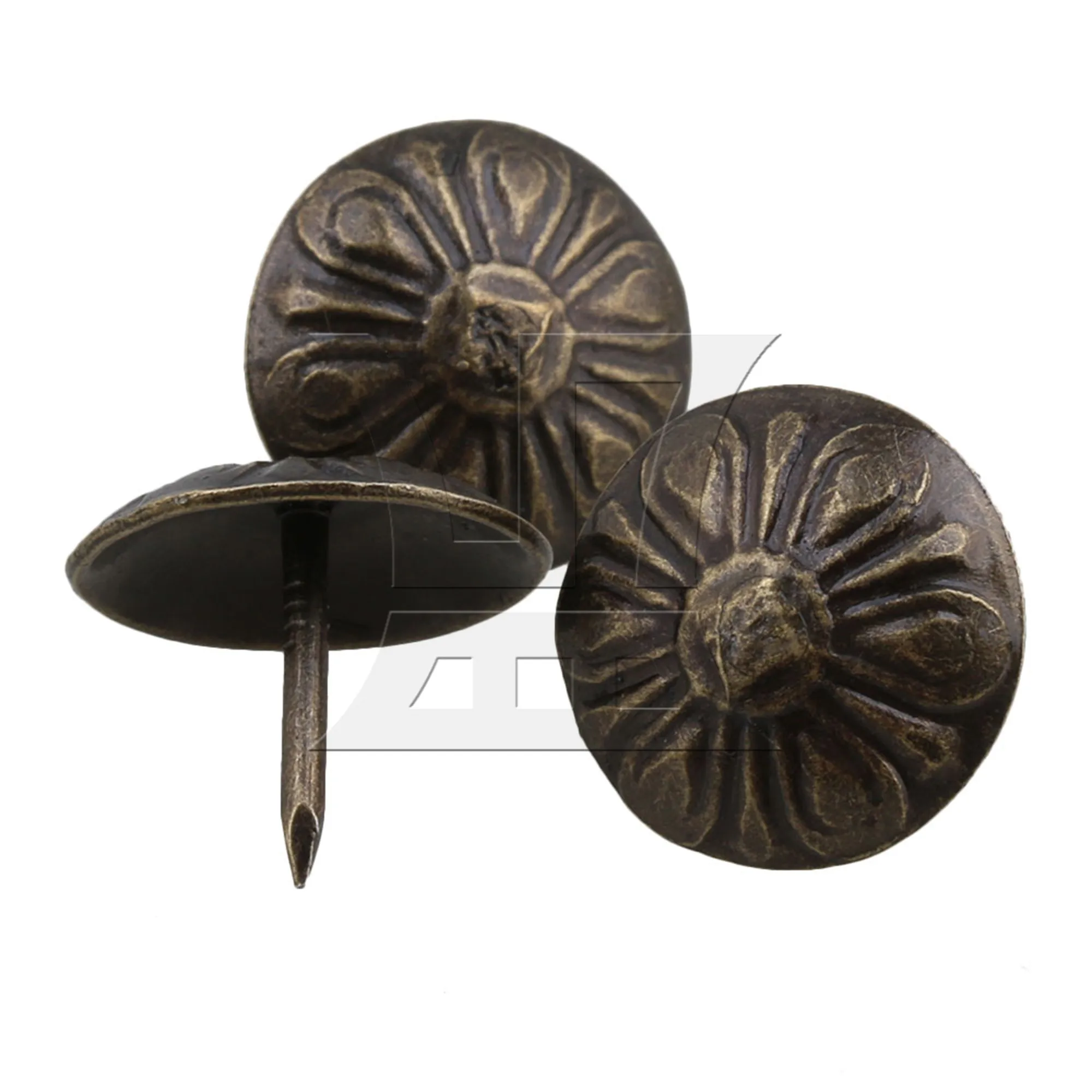 CNBTR 1 قطعة المفروشات العتيقة تك 16x15 مللي متر الأخضر برونزي ل أريكة ترصيع الزخرفية الجدول وكرسي ترصيع الزخرفية #1