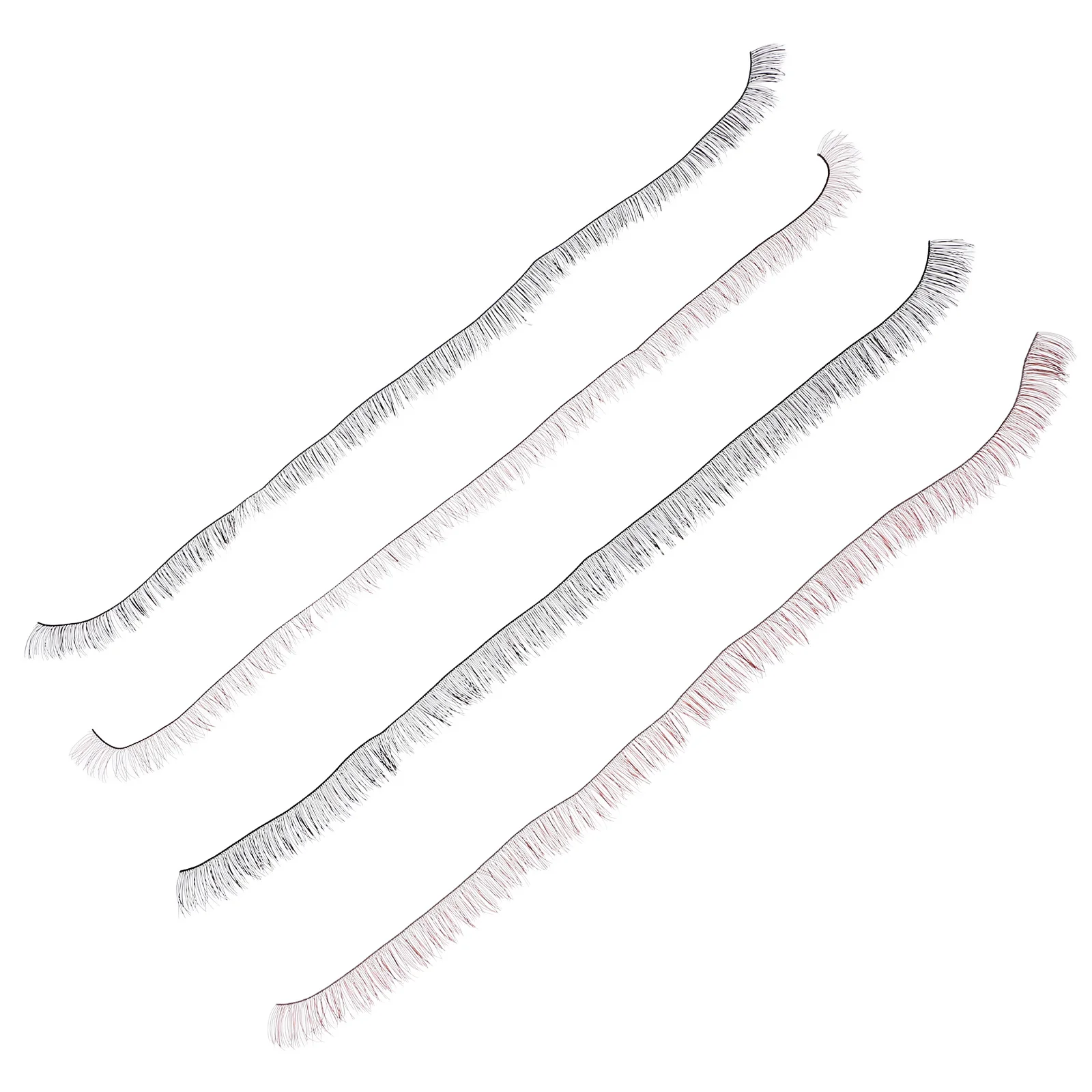 4 stuks valse wimpers voor natuurlijke volledige lengte nepwimpers make-up accessoires zwart 1 cm 0,8 cm bruin 1 cm 0,8 cm