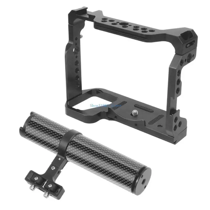 

L4MA Aluminum Alloy Camera Rabbit Cage for A7M3 A7S3 with Carbon Fiber Grip Photographers and Videographers Tool