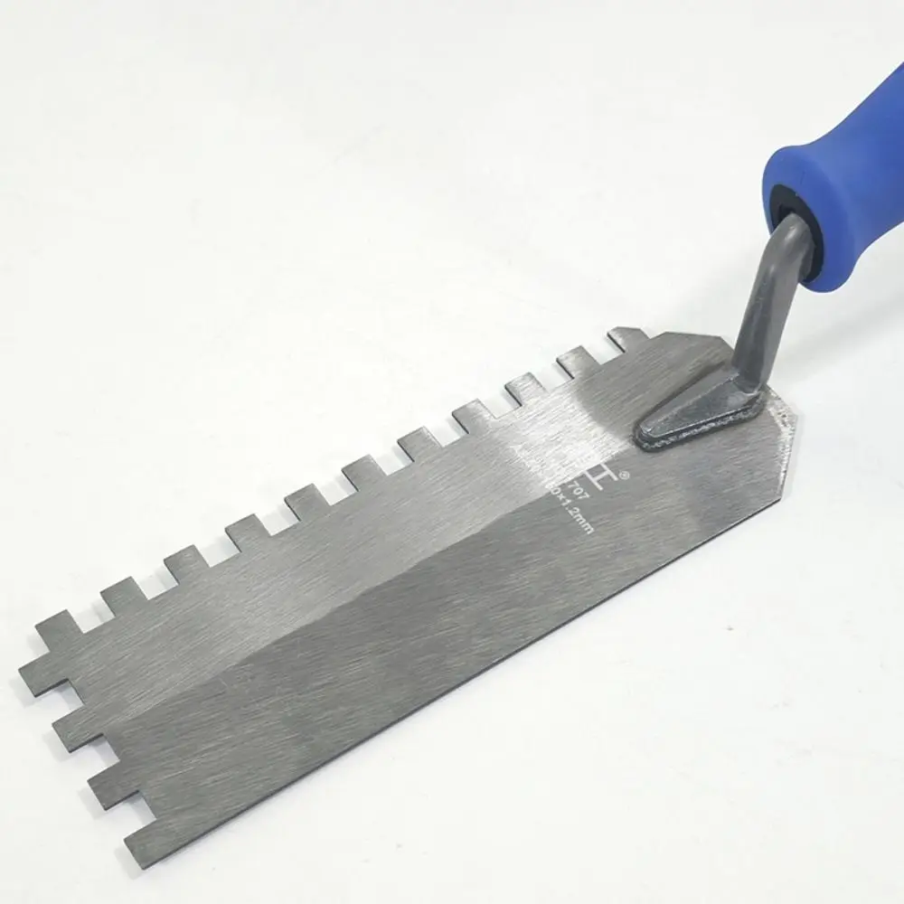 أداة مجرفة الأسنان المربعة المهنية كفاءة كشط المعجون مكشطة المضادة للانزلاق مقبض الكربون الصلب ملعقة أداة بناء #4