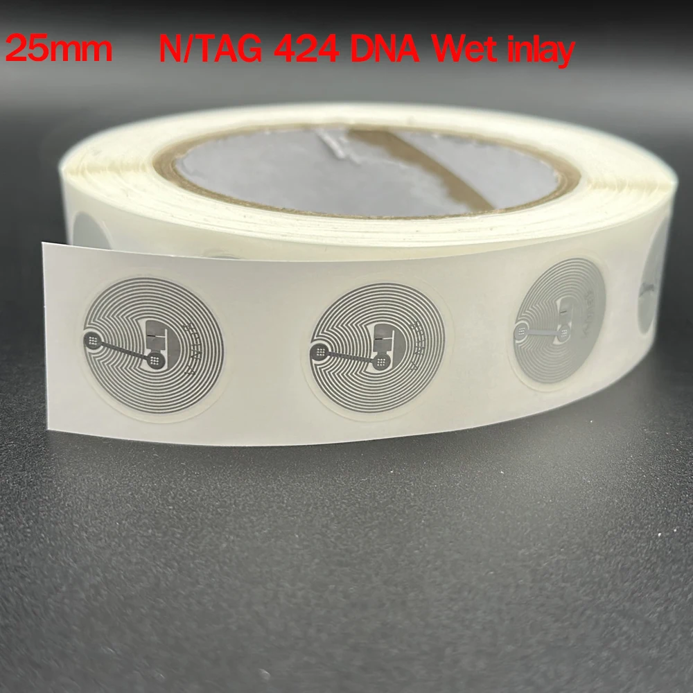 N/TAG 424 DNA Sticker NFC Tags NFC Wet Inlay Sticker Card Advanced Security and Privacy for Trusted IoT Applications NFC 424 DNA