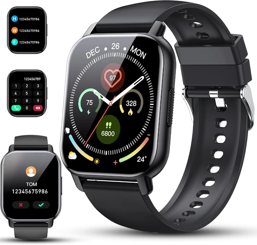 

Smart Watch for Men Women 1.95" HD Bluetooth Fitness Smartwatch 110+ Sports Modes Heart Rate/Sleep Monitor Waterproof Watch
