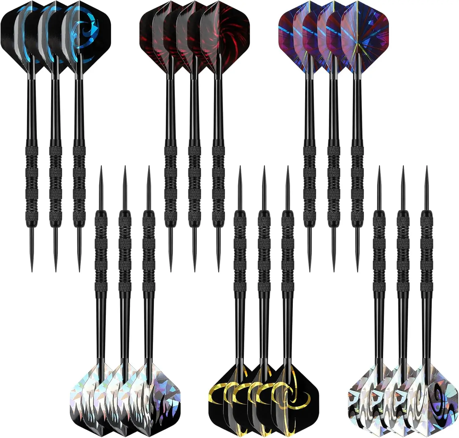 

Professional Steel Tip Darts Set, 18 Grams Metal Darts for Dartboard - High-Quality Darts for Precision Play