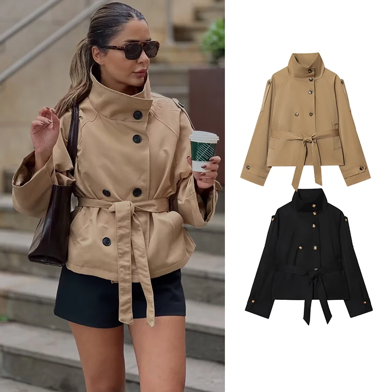 

Женские куртки, осень 2024, новая мода, прямой пояс, элегантные женские осенние теплые куртки, пальто, шикарная уличная молодежная верхняя одежда для путешествий