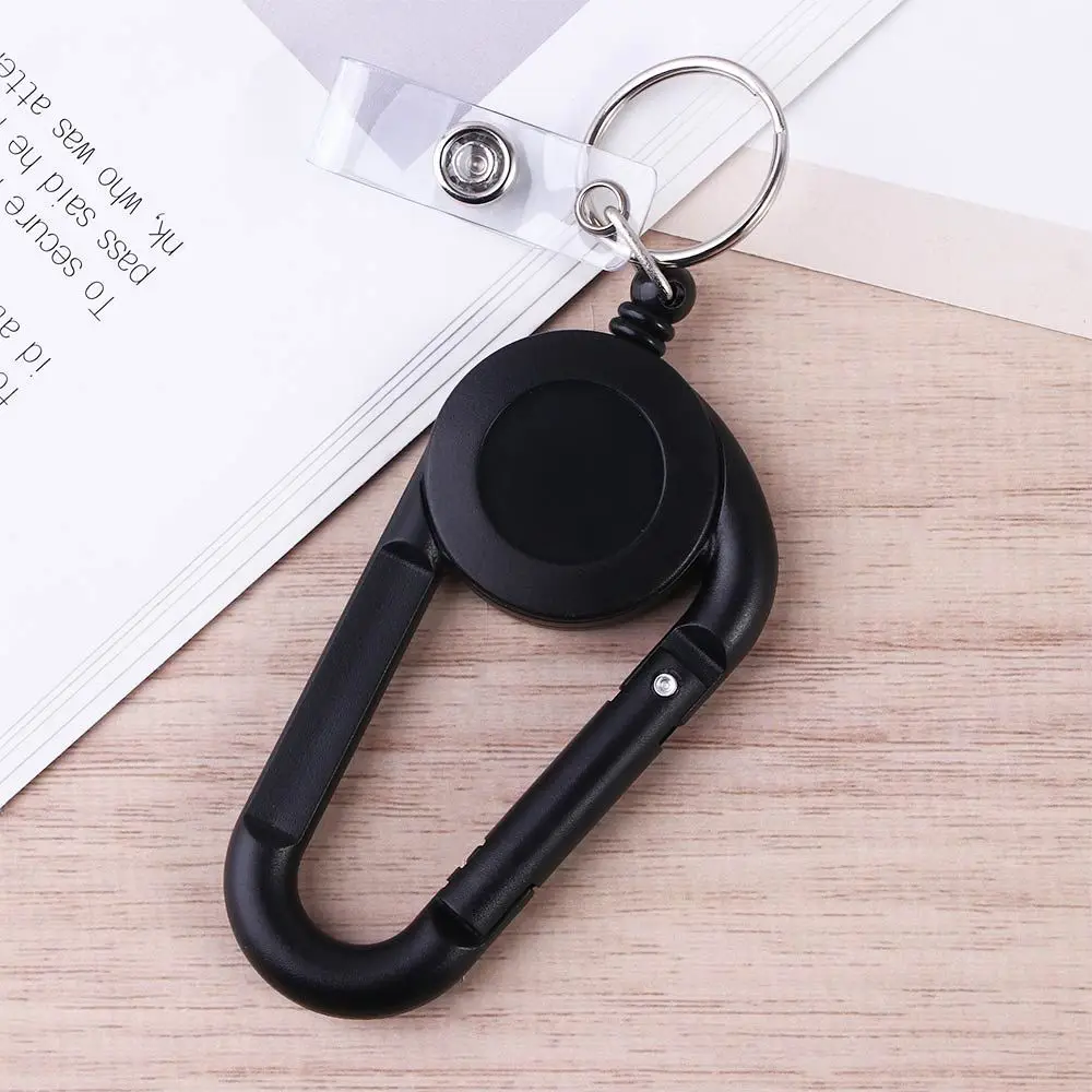 Heavy Duty Retractable Keychain Tool Pull Lanyard Clip Badge Reel Clip Keychain Key Ring Clips Badge Holder Clip