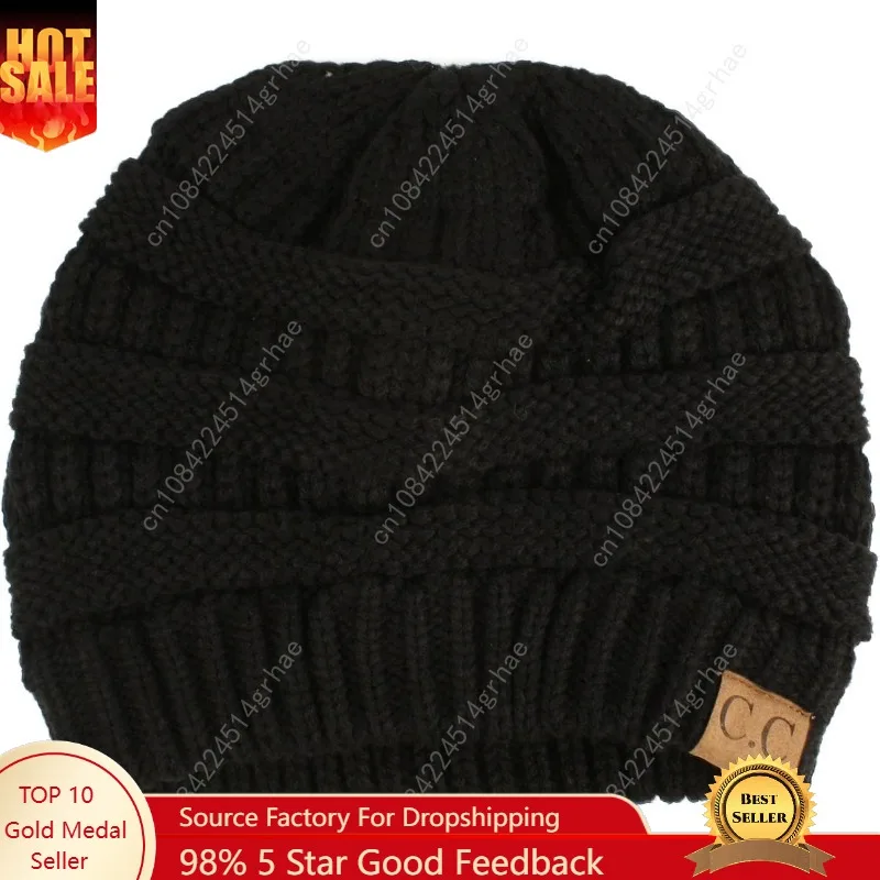 

CC Classic Winter Fall Trendy Chunky Stretchy Cable Knit Beanie Hat