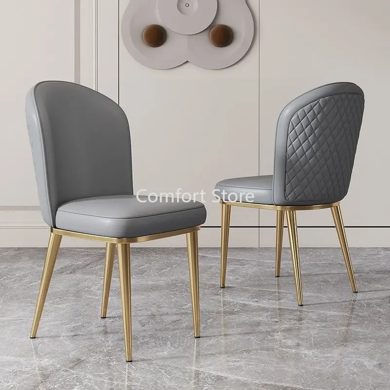 Dresser Kitchen Nordic Dining Chairs PU Leather Bedroom Gold Ergonomic Dining Chairs Modern Luxury Sedie Home Furniture D10C